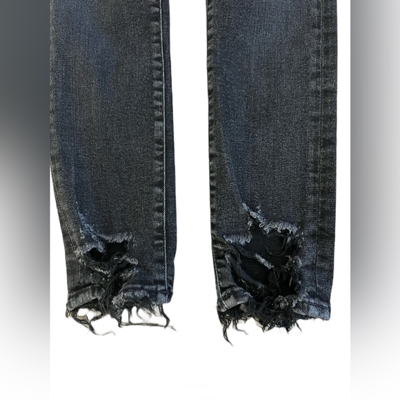 AGOLDE Ag Goldschmeid SOPHIE High Rise Skinny Crop Black Jeans Size 26 26x25 - Picture 3 of 11